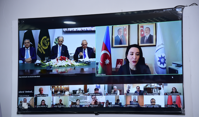 A view of the online meeting convened to mark the 30 th Anniversary of the establishment of the Asian Ombudsman Association (AOA) at the Wafaqi Mohtasib Secretariat, Islamabad on 16.04.2026.